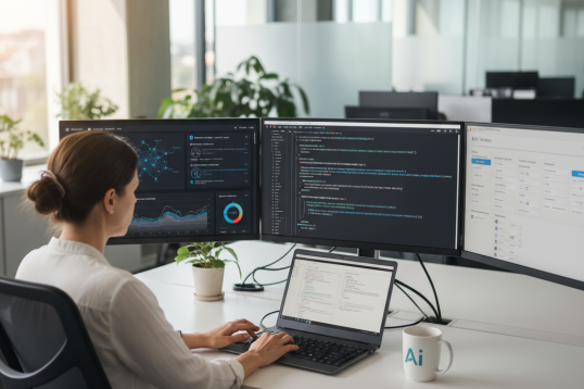 Professional Developer Working on AI Integration Professional Developer Working on AI Integration